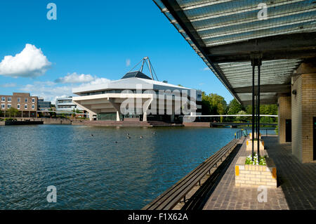 Der Central Hall Gebäude, University of York Heslington Campus, Stadt York, Yorkshire, England, UK.  Gebauten 1968. Stockfoto