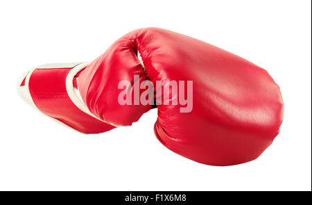 Boxhandschuh auf dem weißen Hintergrund isoliert. Stockfoto