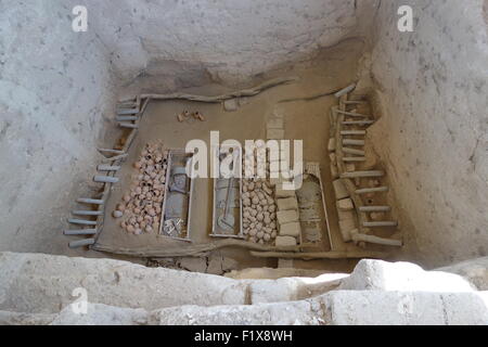 Huaca Rajada, die Königsgräber des Herrn von Sipan. Chiclayo, Peru. Stockfoto