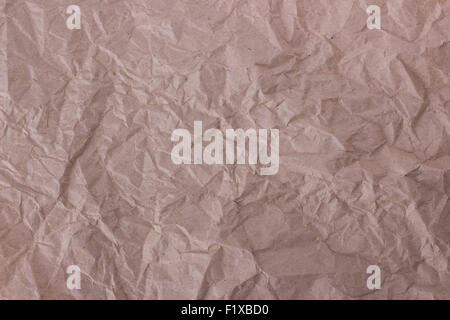 alte gelbe zerknittertes Papier. Stockfoto