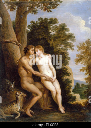 David Teniers der jüngere - Adam und Eva im Paradies Stockfoto