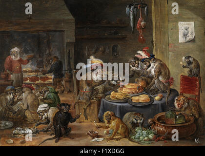 David Teniers der jüngere - Affen fest Stockfoto