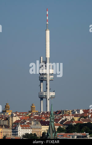 Zizkov TV Tower, Prag, Tschechische Republik, Europa Stockfoto