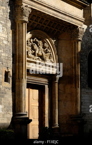 Seiteneingang, der St.-Georgs Basilika in Prag, Tschechische Republik, Europa Stockfoto