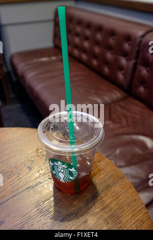 Starbucks iced Coffee cup Stockfoto
