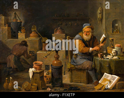 David Teniers der jüngere - der Alchimist Stockfoto