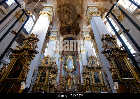 Kostel Svatého Dechantkirche - St. Giles Cathedral, Prag, Tschechische Republik, Europa Stockfoto