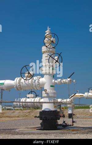 Ein Bohrloch an der Strategic Petroleum Reserve 23. August 2010 in Houston, Texas. Stockfoto