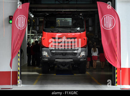 Die tschechischen LKW-Hersteller Tatra LKW öffnet sich eine neue Diagnose-Werke in Koprivnice, Tschechische Republik, auf Dienstag, 8. September 2015. (Foto/Jaroslav Ozana CTK) Stockfoto