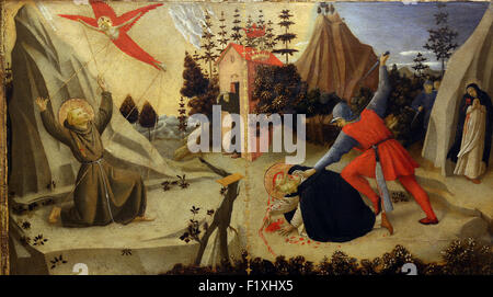 Fra Angelico: Die Stigmatisierung des Heiligen Franziskus von Assisi und Tod von St. Peter Martyr, Sammlung der alten Meister in Zagreb Stockfoto