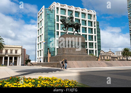 Montevideo, Uruguay, Plaza Independencia Stockfoto