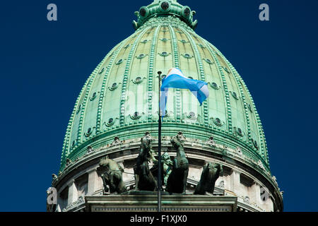 Hohen Schnittansicht des Palacio Del Congreso Gebäude, Buenos Aires, Argentinien Stockfoto