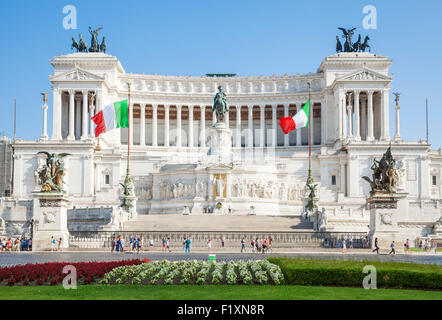 Fassade des Victor Emmanuel II Monument Piazza Venezia Rom Roma Lazio Italien EU Europa Stockfoto