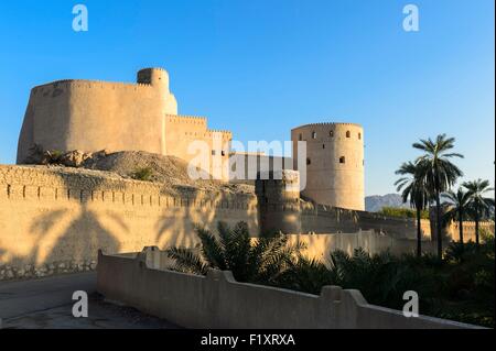 Sultanat von Oman, Gouvernorate von Al-Batina, Rustaq, das fort Stockfoto