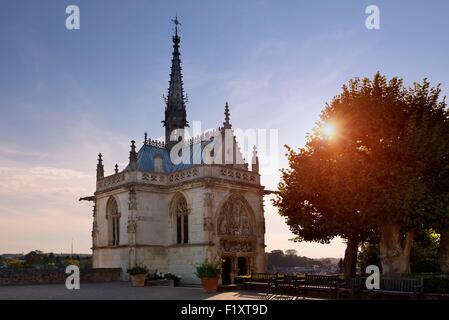 Frankreich, Indre et Loire, Loire-Tal als Weltkulturerbe der UNESCO, Chateau d ' Amboise, Kapelle Saint Hubert aufgeführt Stockfoto