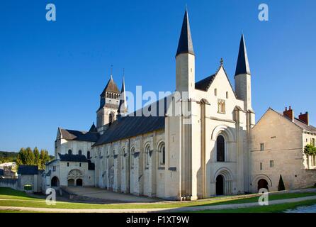 Frankreich, Maine et Loire, Loire-Tal, als Weltkulturerbe der UNESCO, Fontevraud, königliche Abtei von Fontevraud aufgeführt Stockfoto