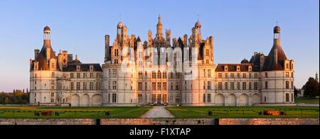 Frankreich, Loir et Cher, Loire-Tal, Chambord, Chateau de Chambord Weltkulturerbe der UNESCO, erbaut im 16. Jahrhundert im Renaissance-Stil Stockfoto