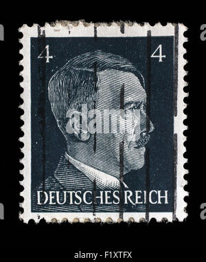 Deutsche REICH - ca. 1941: Eine Briefmarke gedruckt in Deutschland zeigt Bild von Adolf Hitler, Serie, 1941. Stockfoto