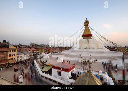 Nepal, Kathmandu-Tal, Weltkulturerbe der UNESCO, Bodnath Stupa Bodnath Stockfoto