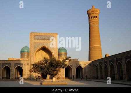 Usbekistan, Buchara, Altstadt Weltkulturerbe der UNESCO, Hof Kalon Moschee und Minarett Stockfoto