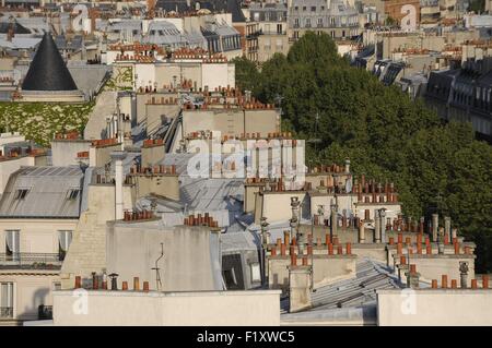 Frankreich, Paris, nahe dem Boulevard Saint Germain (Luftbild) Stockfoto