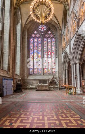 Eine Innenansicht von Hereford Kathedrale Stockfoto