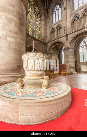 Eine Innenansicht von Hereford Kathedrale Stockfoto