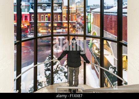 Kanada, Ontario, Ottawa, Innenstadt, Quartal der Byward Market, Blick auf York Street vom Auto Parkbau Stockfoto