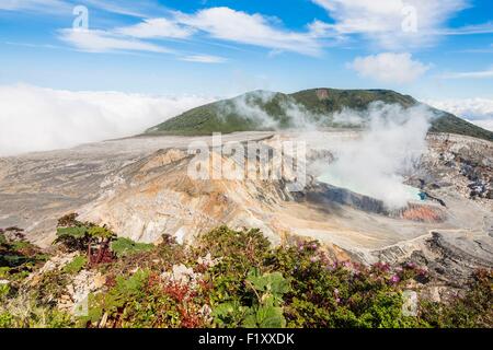 Costa Rica Alajuela Provinz, Poas Volcano National Park, Krater Poas Vulkan Stockfoto