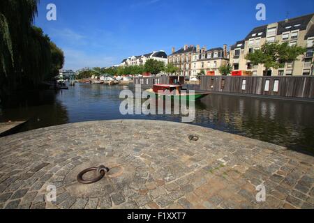 Frankreich, Loire-Atlantique, Nantes, Fluss Erdre und den Teich Ceineray in Nantes Stockfoto