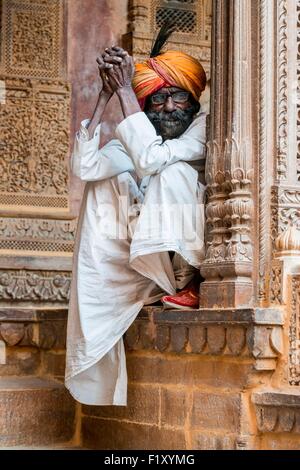 Indien, Rajasthan Zustand, Jaisalmer, Straßenszene Stockfoto