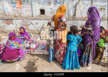 Indien, Rajasthan Zustand, Nagaur, Straßenszene Stockfoto