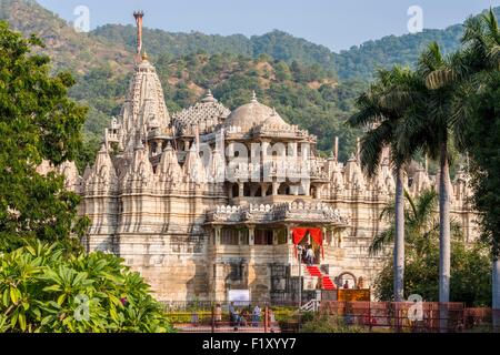 Indien, Rajasthan Zustand, Ranakpur, Adinath Ja∩n Tempel Stockfoto