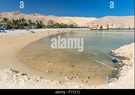 Sultanat von Oman, Gouvernorate Mascate, Bandar Jissah, der Strand von Oman Dive Center Stockfoto