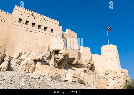 Sultanat von Oman, Gouvernorate von Al-Batina, Nakhal, das Fort Husn Al Heem Stockfoto