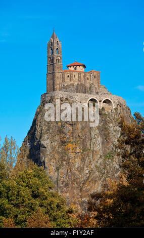 Frankreich, Haute-Loire, Le Puy En Velay und Aiguilhe, Saint Michel d ' Aiguilhe Kapelle Stockfoto