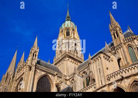 Frankreich, Calvados, Bayeux Kathedrale Notre-Dame Stockfoto