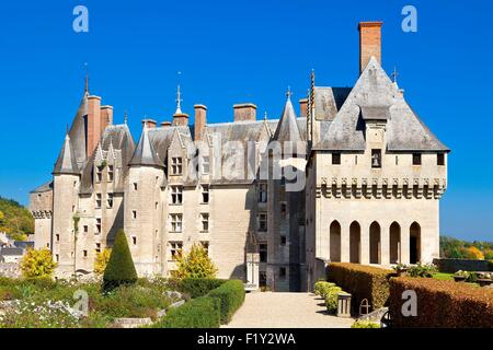 Frankreich, Indre et Loire, Loire-Tal als Weltkulturerbe der UNESCO, wickelten, Chateau de wickelten aufgeführt Stockfoto