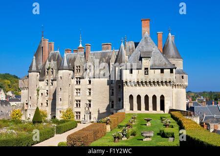 Frankreich, Indre et Loire, Loire-Tal als Weltkulturerbe der UNESCO, wickelten, Chateau de wickelten aufgeführt Stockfoto