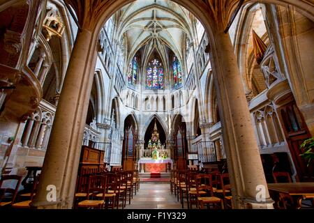 Frankreich, Marne, L'Epine, Zwischenstopp auf dem Weg von St. James als Weltkulturerbe der UNESCO, Notre-Dame-Basilika aufgeführt Stockfoto