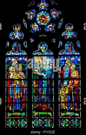 Frankreich, Marne, L'Epine, Zwischenstopp auf dem Weg von St. James als Weltkulturerbe der UNESCO, Notre-Dame-Basilika aufgeführt Stockfoto