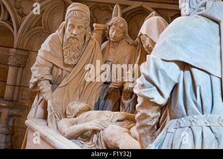 Frankreich, Marne, L'Epine, Zwischenstopp auf dem Weg von St. James als Weltkulturerbe der UNESCO, Notre-Dame-Basilika aufgeführt Stockfoto