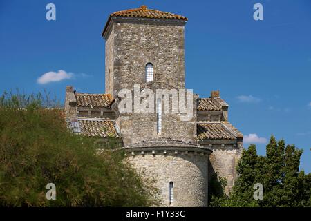 Frankreich, Loiret, Germigny-des-Prés, karolingische Kapelle oder Kirche der Heiligen Dreifaltigkeit Stockfoto