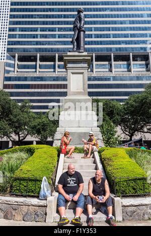 USA, Louisiana, New Orleans, Wharehouse Bezirk, Lafayette Square, Crescent Blues und BBQ festival Stockfoto