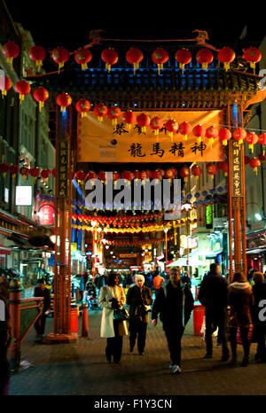 China Stadttore in der Gerrard Street, Soho Stockfoto