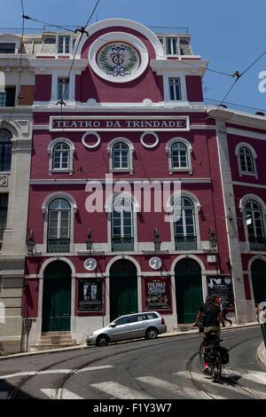 Portugal, Lissabon, Bairro Alto, Teatro da Trindade Fassade Stockfoto