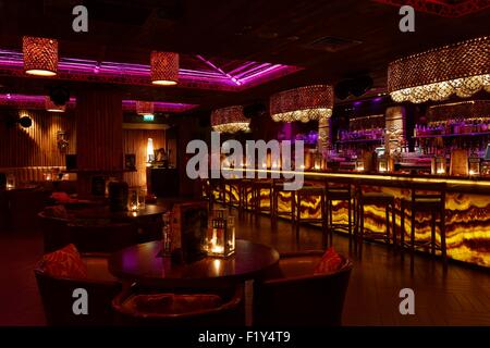 Vereinigte Arabische Emirate, Dubai, Jumeirah, Jumeirah Beach Hotel, Mahiki restaurant Stockfoto