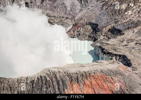 Costa Rica Alajuela Provinz, Poas Volcano National Park, Krater Poas Vulkan Stockfoto