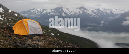 Zelt, Alaska, Lynn Canal Taiya Inlet Stockfoto