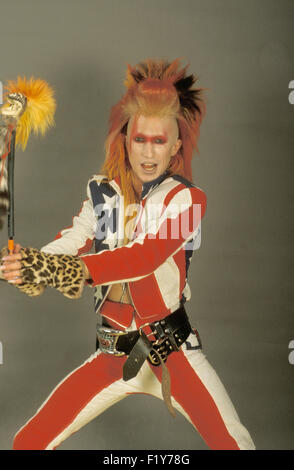 SIGUE SIGUE SPUTNIK UK pop Gruppengründer Tony James etwa 1982. Foto Rudi Reiner Stockfoto